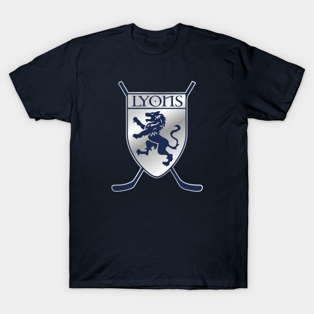 Lyons Logo silver T-Shirt by STL Lyons Hockey